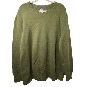 Patagonia Green V-Neck Sweater
